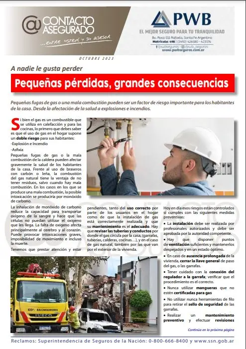 Contacto Asegurado modelos de boletines